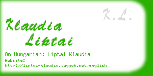 klaudia liptai business card